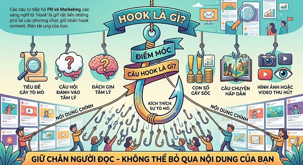 Câu hook là gì? Bí quyết “níu chân” người đọc ngay từ dòng đầu tiên