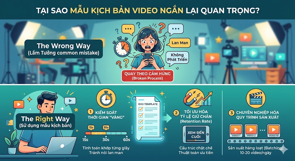 mẫu kịch bản video tiktok ngắn dễ viral