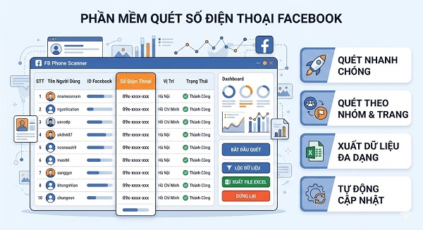 Top phần mềm quét số điện thoại facebook hiệu quả