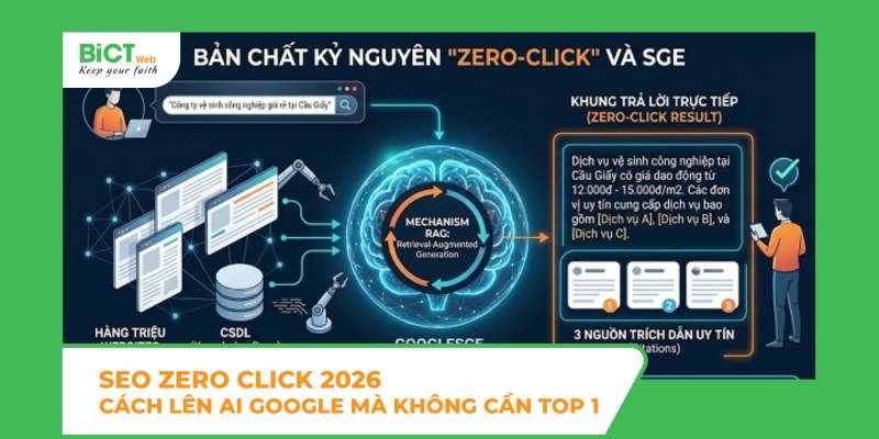 SEO Zero Click 2026: Cách lên AI Google mà không cần Top 1
