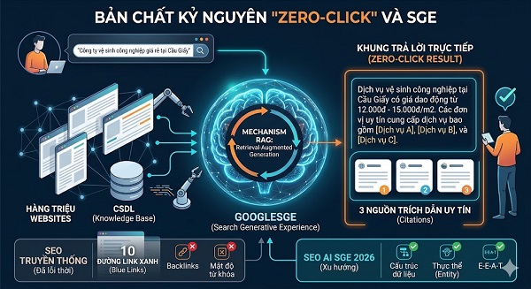 SEO Zero Click 2026: Cách lên AI Google mà không cần Top 1